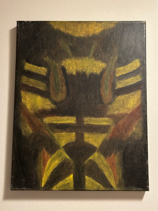 Bumblebee Head - oil on canvas